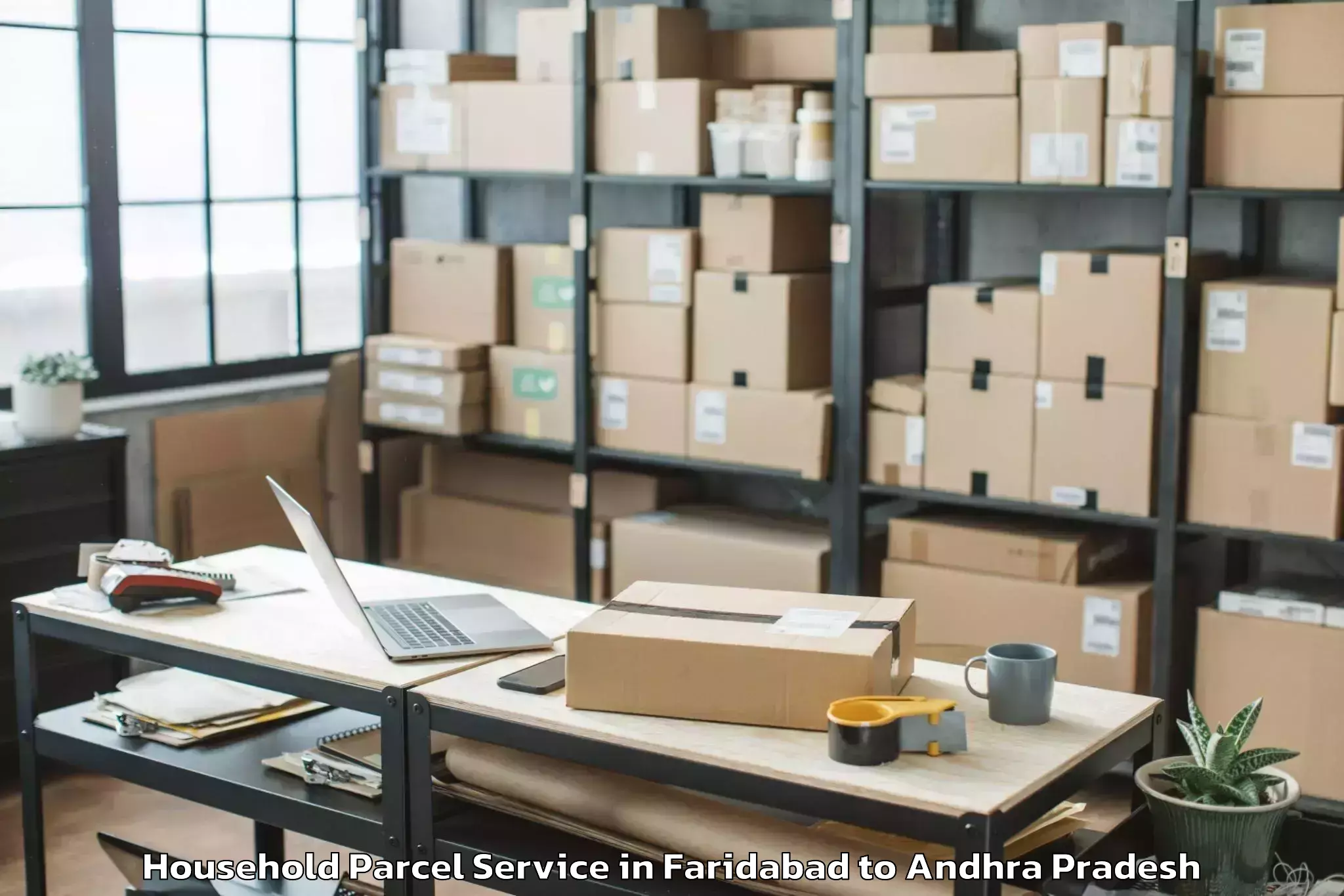 Faridabad to Vajrapukothuru Household Parcel Booking